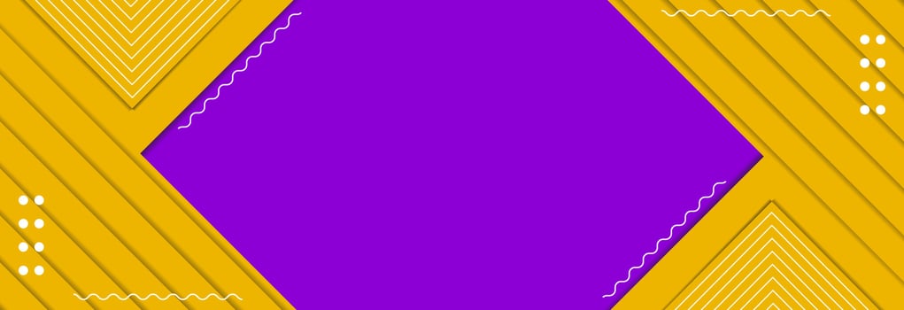 Abstract futuristic graphic modern background. Yellow background with stripes and purple. Abstract vector background design texture, bright poster, yellow and purple banner background