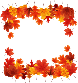 Falling Leaves Empty Autumn Frame png