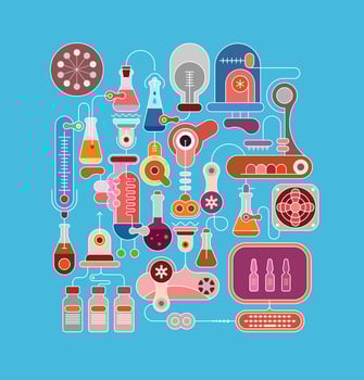 Research Laboratory Equipment vector illustration