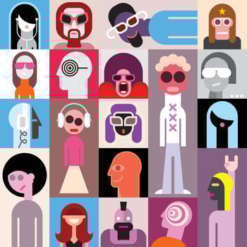 People Portraits vector illustration