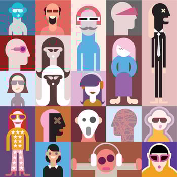 People Portraits vector illustration