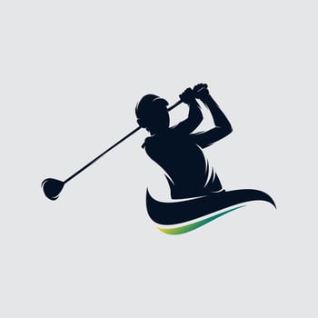 Man swinging golf , Golf players club, logo, symbol, icon, graphic, vector. vector