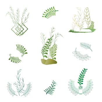 Leave wreath foliage icon element graphic design for docorative background wallpaper backdrop vector illustration
