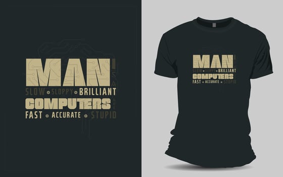Technology related T shirt design vector