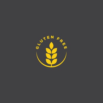 Gluten free logo design download vector