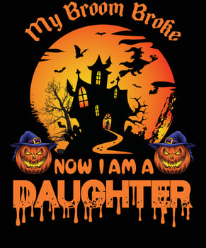 DAUGHTER T-SHIRT DESIGN FOR HALLOWEEN vector