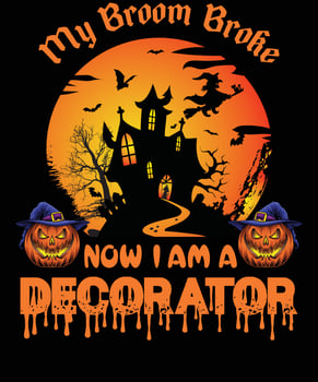 DECORATOR T-SHIRT DESIGN FOR HALLOWEEN vector