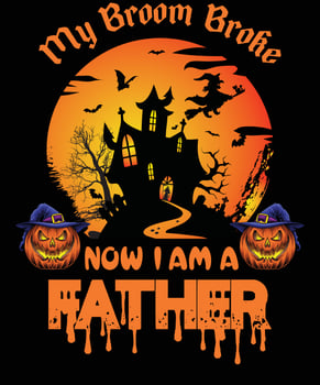 FATHER T-SHIRT DESIGN FOR HALLOWEEN vector