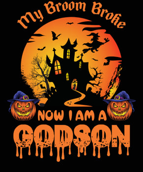 GODSON T-SHIRT DESIGN FOR HALLOWEEN vector