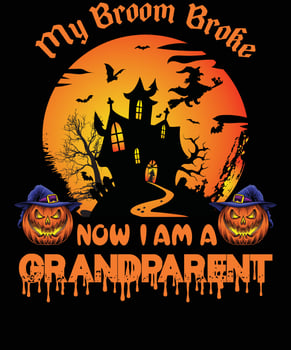GRANDPARENT T-SHIRT DESIGN FOR HALLOWEEN vector
