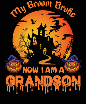 GRANDSON T-SHIRT DESIGN FOR HALLOWEEN vector