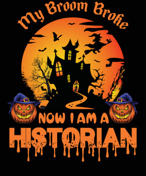 HISTORIAN T-SHIRT DESIGN FOR HALLOWEEN vector