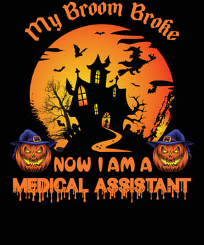 MEDICAL ASSISTANT T-SHIRT DESIGN FOR HALLOWEEN vector