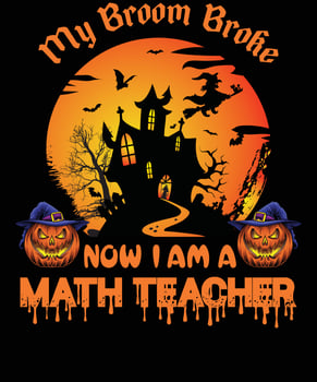 MATH TEACHER T-SHIRT DESIGN FOR HALLOWEEN vector