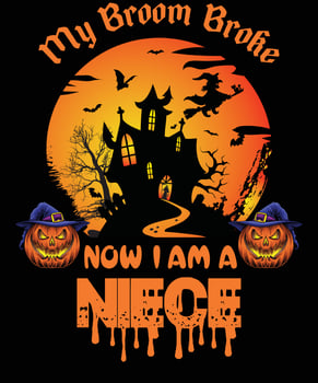 NIECE T-SHIRT DESIGN FOR HALLOWEEN vector