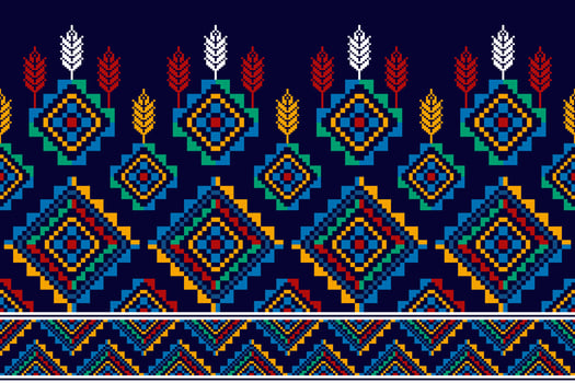 Floral Hungarian polish Moravian folk ethnic seamless pattern design. Aztec fabric carpet boho mandalas textile decor wallpaper. Tribal native motif flower traditional embroidery vector