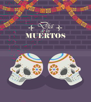 dia de los muertos card vector