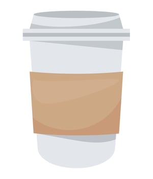 take away pot mockup vector