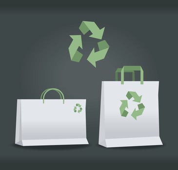 take away mockup bags packs vector