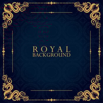 royal background square label vector