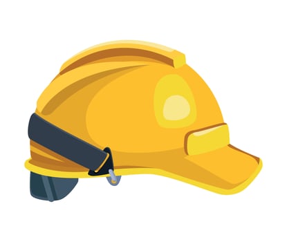 yellow helmet accessory vector