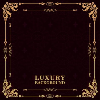 golden frame vintage label vector