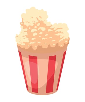 carnival fair pop corn vector