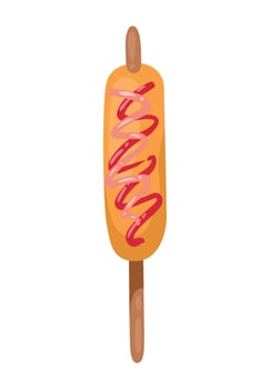 sausage carnival fair food vector