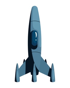 gray spaceship space outer retro vector