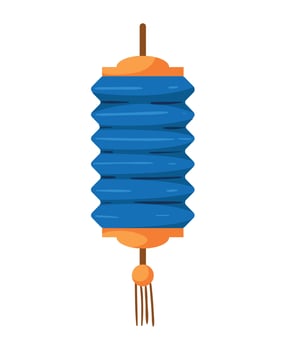 blue mid autumn lamp vector