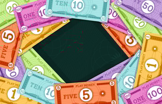 Fake Paper Money Background vector