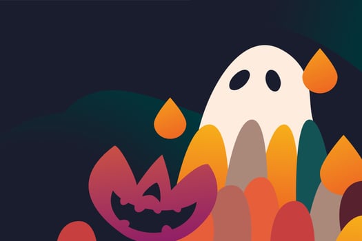 Halloween greeting cards background. Halloween illustration template for banner, poster, flyer, sale, and all design. vector
