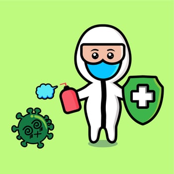 surgical suit doctor character vector
