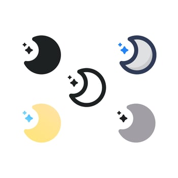 Moon and Stars Icon vector