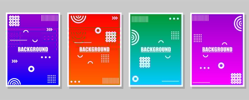 Abstract Bauhaus geometric pattern background vector circle