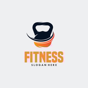 Fitness sport gym Logo design vector