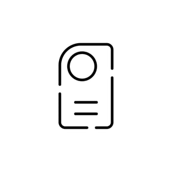 Door Hanger, Hotel Dotted Line Icon Vector Illustration Logo Template. Suitable For Many Purposes.