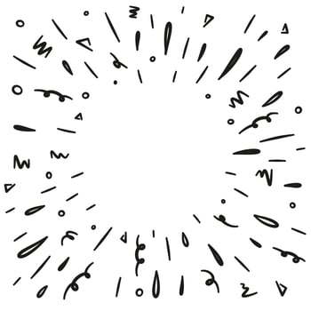 hand drawn fireworks explosion illustration vector