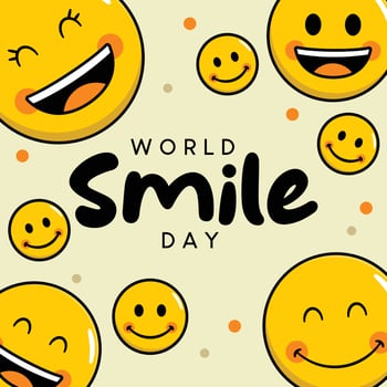 World smile day background vector