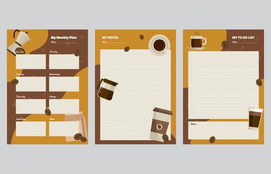 Coffee Journal Template vector