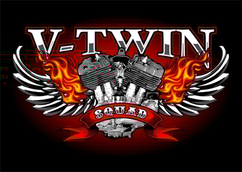 v twin vector template