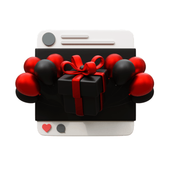 3d shopping on social media illustration png