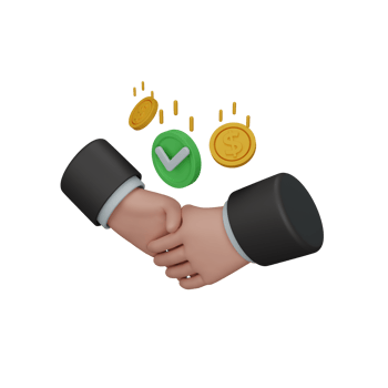 3d rendering business deal isolated useful for business, company, economy, corporate and finance png