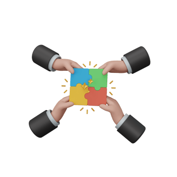 3d rendering teamwork isolated useful for business, company, economy, corporate and finance design png