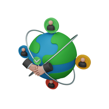 3d rendering people network isolated useful for business, company, corporate and finance design png