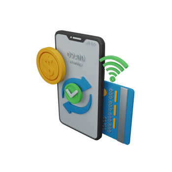 3d rendering online transaction isolated useful for business, company, corporate and finance design png