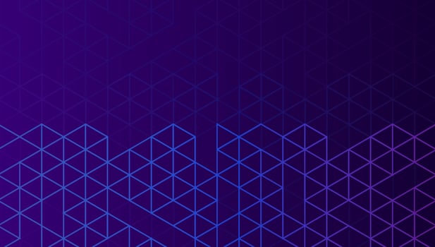 Abstract geometric background with isometric digital blocks. Block-chain concept and modern technology. Vector Illustration