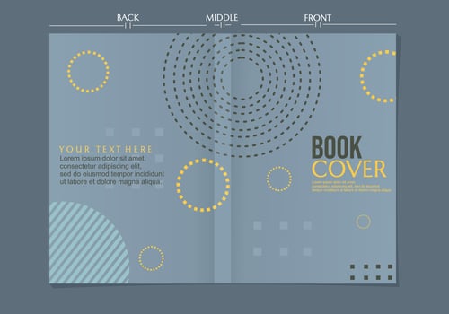 set of geometric style pastel blue book cover designs. book design for school vector