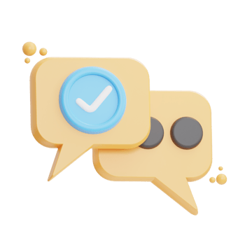chat approved illustration 3d png