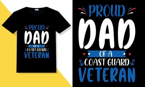 Trendy veteran t shirt design vector